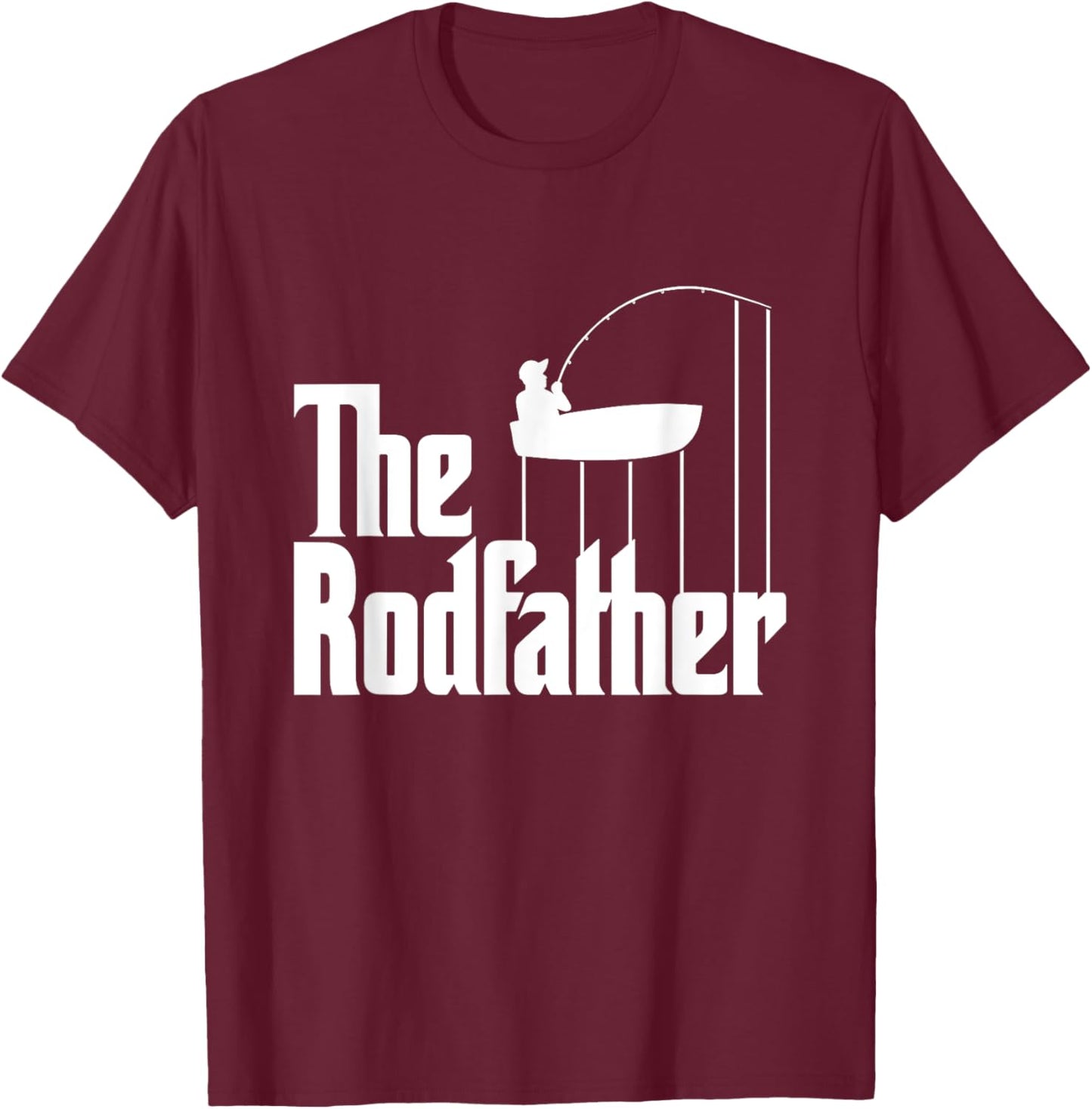 Funny Fishing Meme Of The Rodfather Fishing Rod T-Shirt - T-Shirt | Maroon