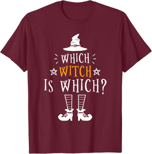 Funny Which Witch Is Which Halloween Grammar Teacher Costume T-Shirt - T-Shirt | Maroon