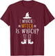 Funny Which Witch Is Which Halloween Grammar Teacher Costume T-Shirt - T-Shirt | Maroon