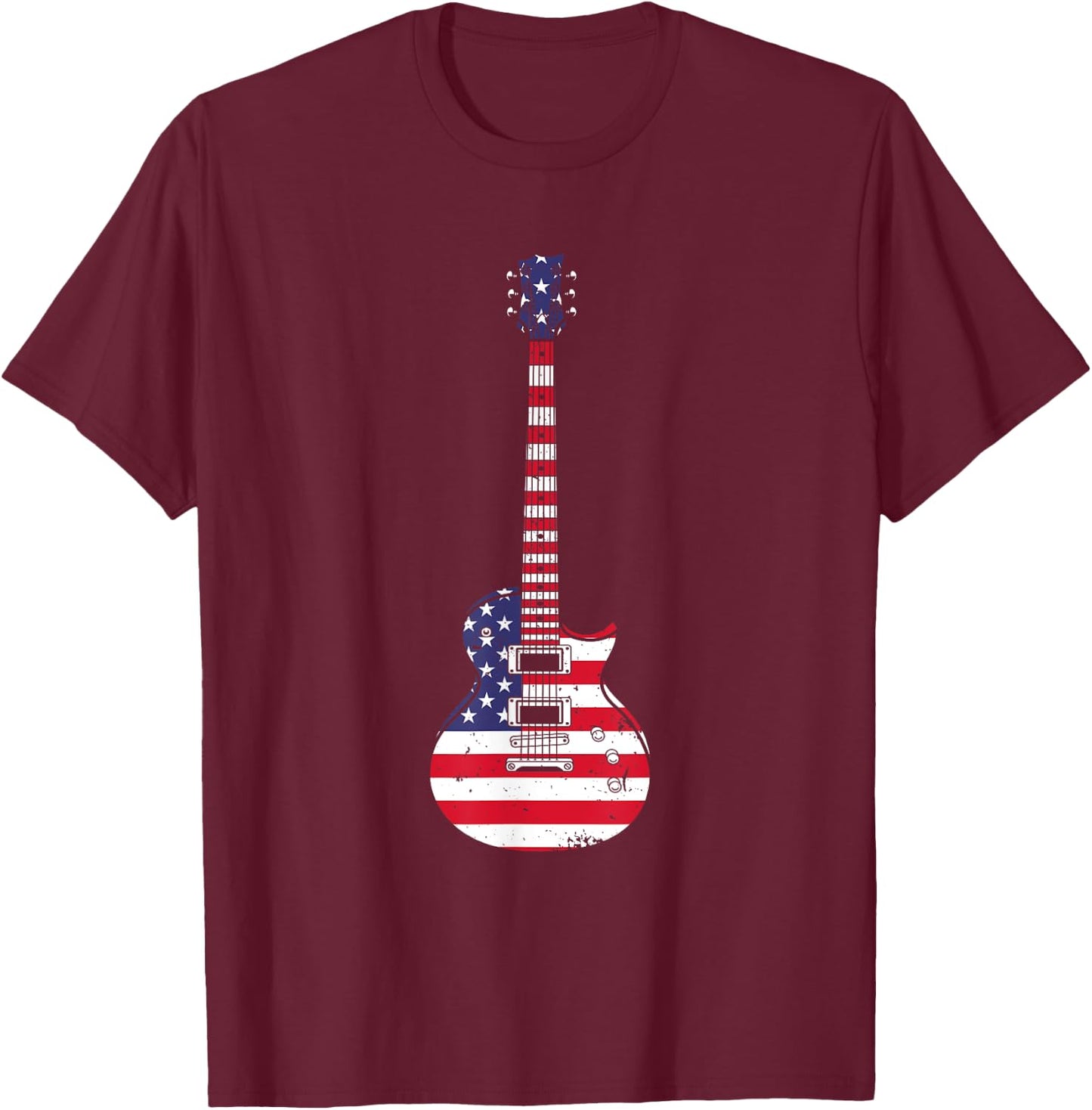Cool Guitar Women Musician Electric Guitarist Music T-Shirt - T-Shirt | Maroon