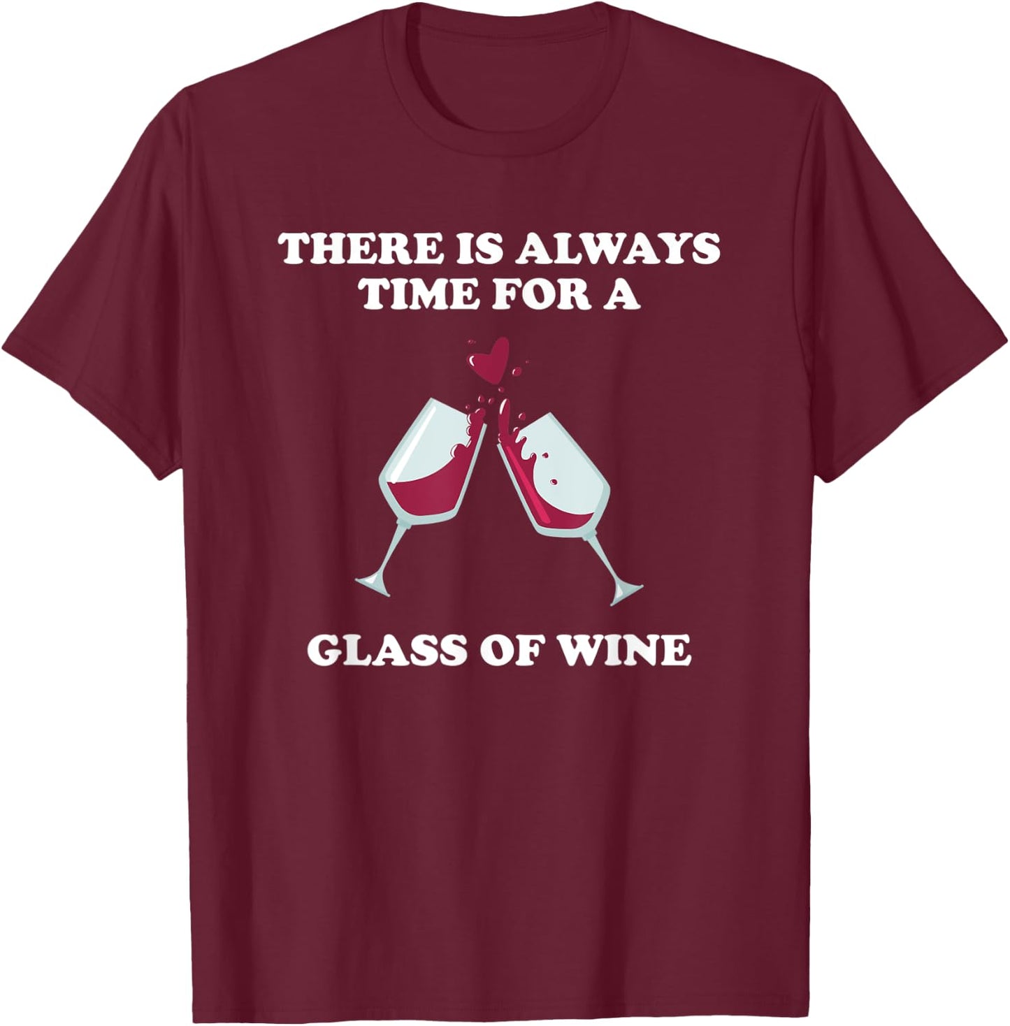 Funny Drinking Buddies Red Wine Lover Glass of Wine Gift T-Shirt - T-Shirt | Maroon