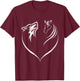 Horse Wolf Animal Gift Horse T-Shirt - T-Shirt | Maroon