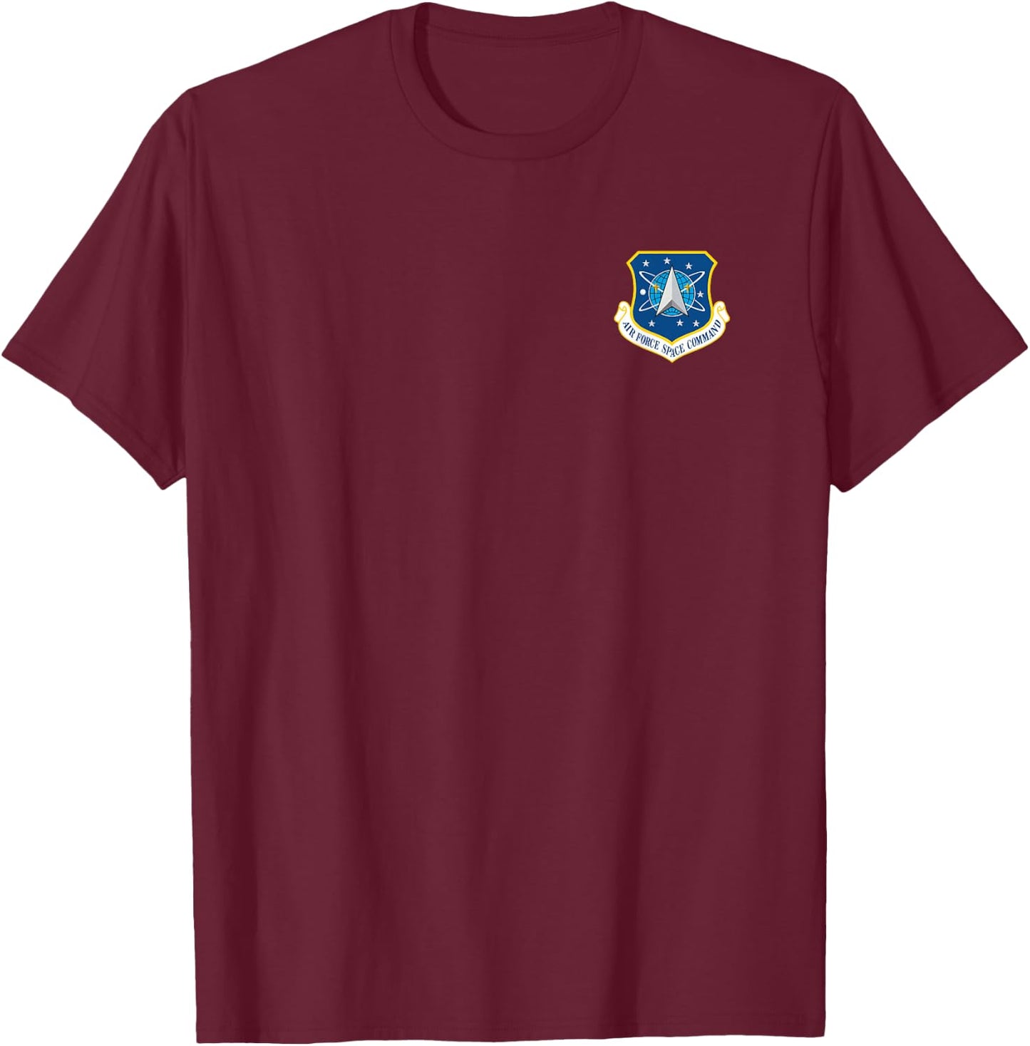 Air Force Space Command AFSPC Military Veteran Insignia T-Shirt - T-Shirt | Maroon