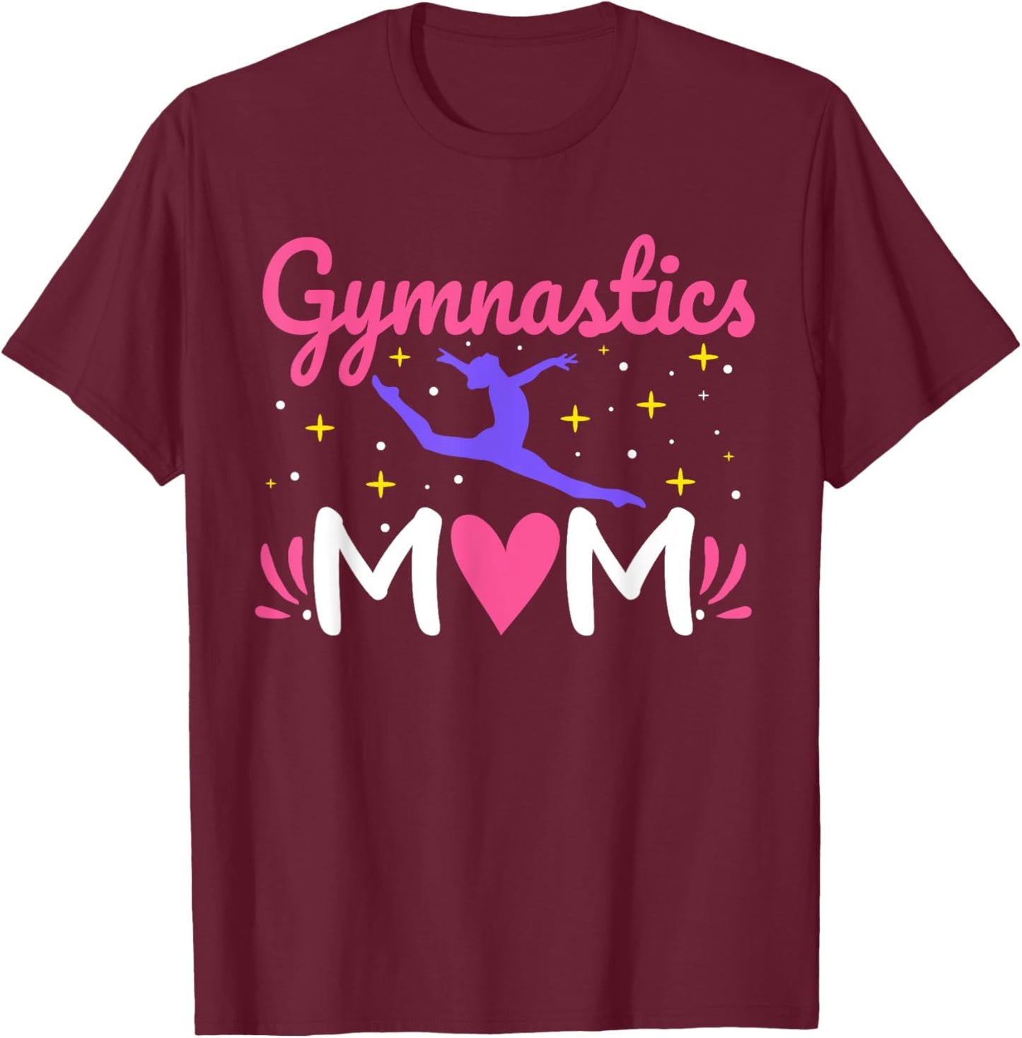 Gymnastics Mom Gymnast Mom Mother T-Shirt - T-Shirt | Maroon