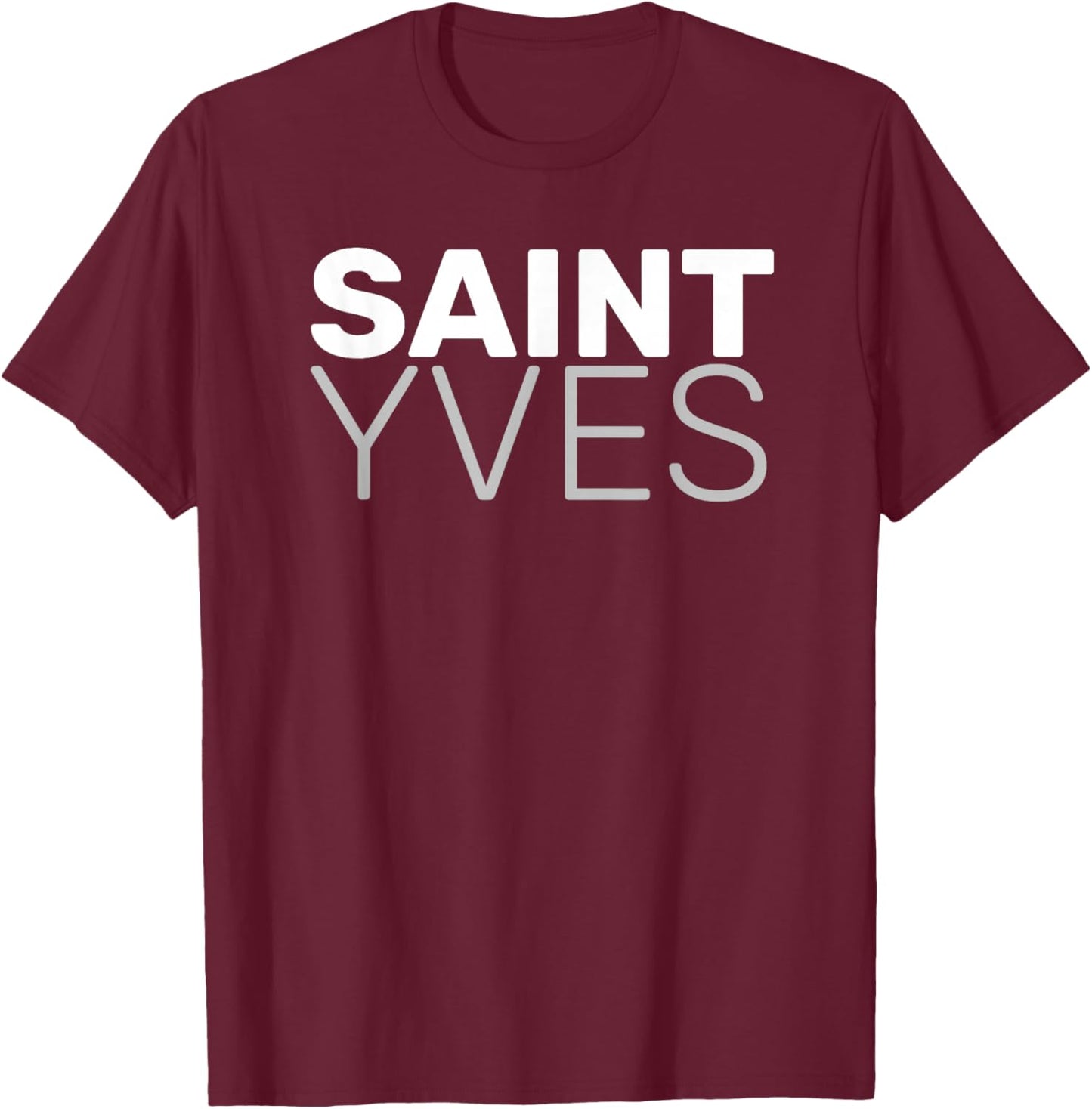 Saint Yves French Surname Elegant Souvenir St Yves T-Shirt - T-Shirt | Maroon