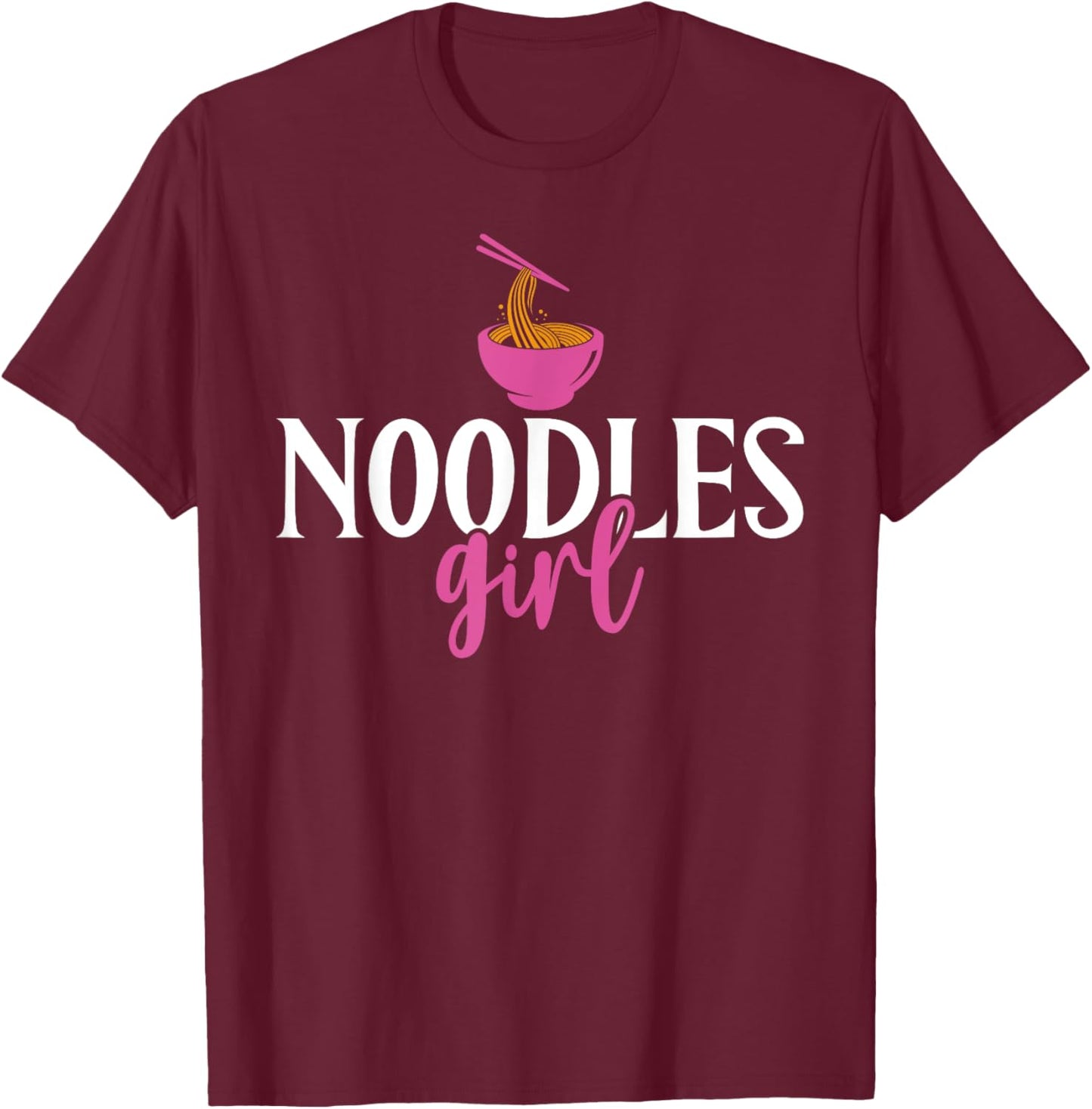 Noodles Girl T-Shirt - T-Shirt | Maroon
