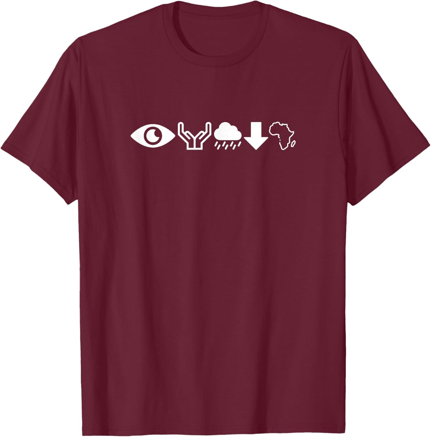 I Bless The Rain Down In Africa African T-Shirt - T-Shirt | Maroon