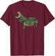 Camo Hippo Funny Camouflage Pattern Army Colors Safari T-Shirt - T-Shirt | Maroon