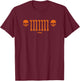 Jeep Bone Grille Orange T-Shirt - T-Shirt | Maroon