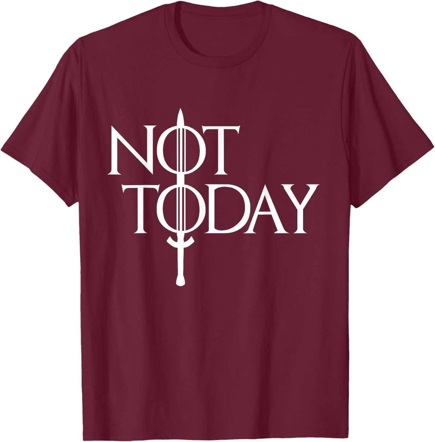 Men Women Not Today Vintage Cosplay Small T-Shirt - T-Shirt | Maroon