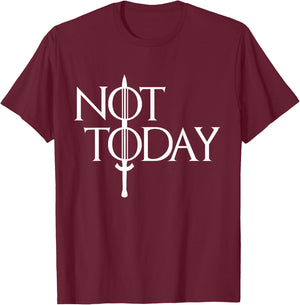 Men Women Not Today Vintage Cosplay Small T-Shirt - T-Shirt | Maroon