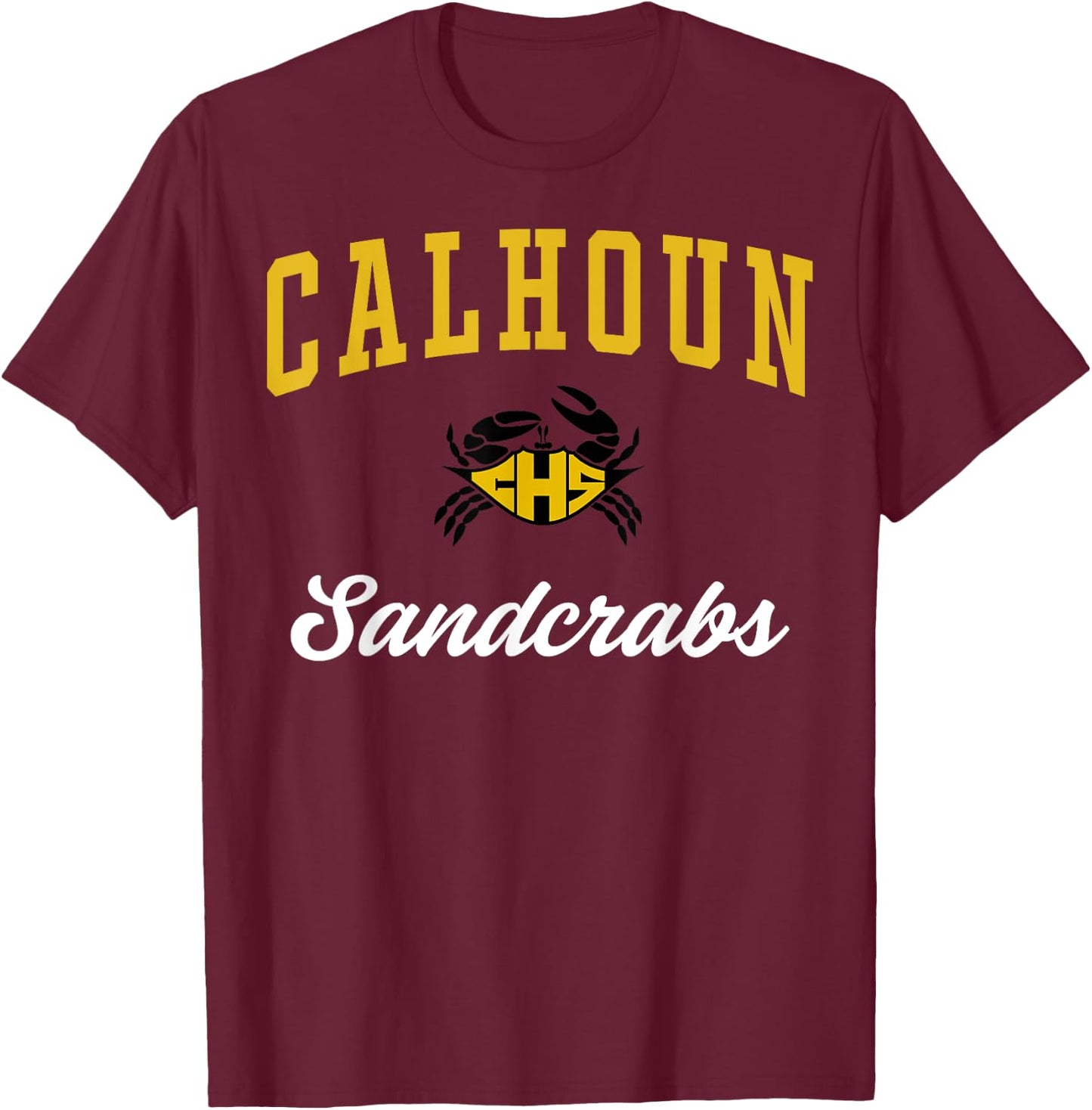 Calhoun High School Sandcrabs C3 T-Shirt - T-Shirt | Maroon