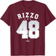 Anthony Rizzo 48 New York MLBPA T-Shirt - T-Shirt | Maroon