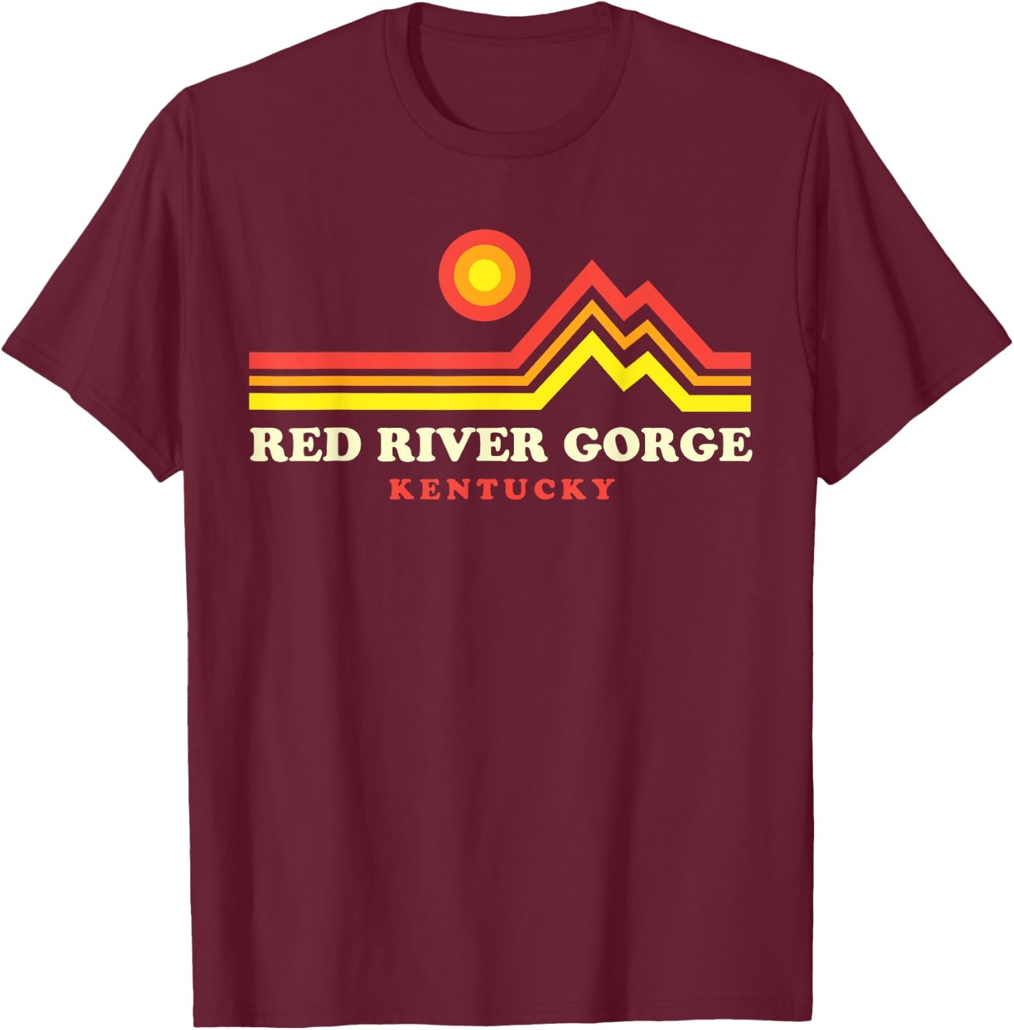 Red River Gorge Kentucky Daniel Boone National Forest T-Shirt - T-Shirt | Maroon