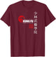 ShaolinWuYi Kung Fu Dragon - -Adults - Black - Small - Short Sleeve - Martial Arts T-Shirt - T-Shirt | Maroon