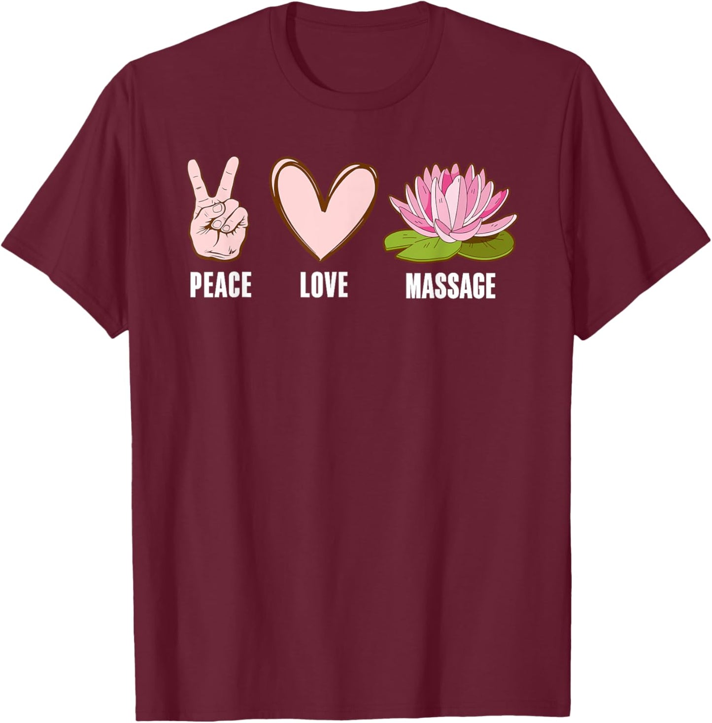 Cool Massage Therapist Design Women Massage Therapy T-Shirt - T-Shirt | Maroon