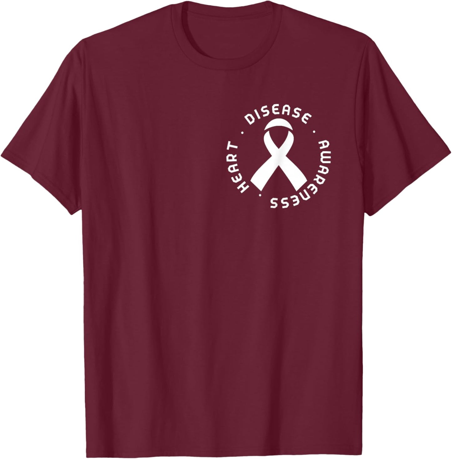 Go Red in February Heart Disease Awareness Health Red Heart T-Shirt - T-Shirt | Maroon