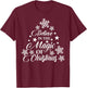 Vintage Christmas Tree Believe in the Magic of Christmas T-Shirt - T-Shirt | Maroon