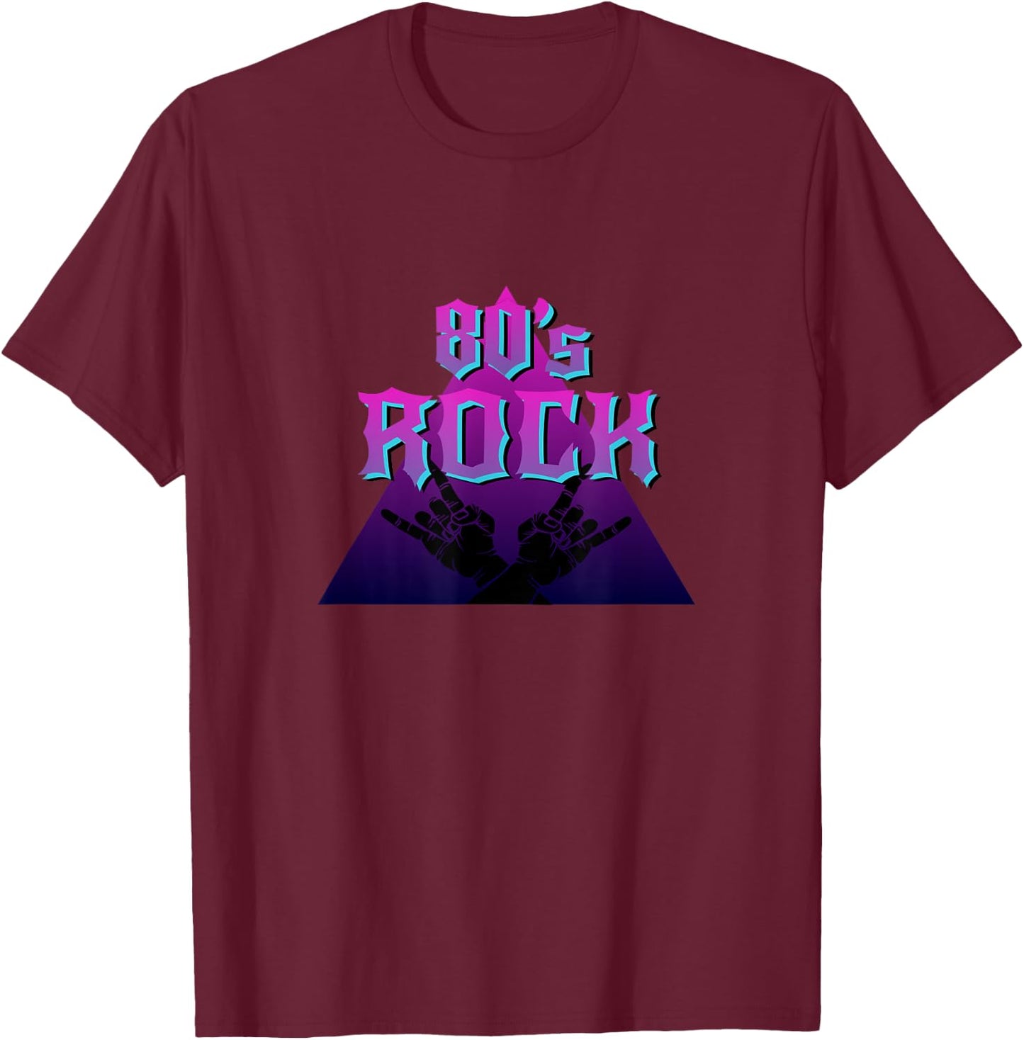 Retro Eighties 80s Rock Music Accessories Gift Men Women Kid T-Shirt - T-Shirt | Maroon