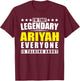 Name Ariyah First Name Gifts - Funny Personalized Gift T-Shirt - T-Shirt | Maroon