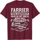 Farrier Horseshoe Hoof Tools Hammer Trimming T-Shirt - T-Shirt | Maroon