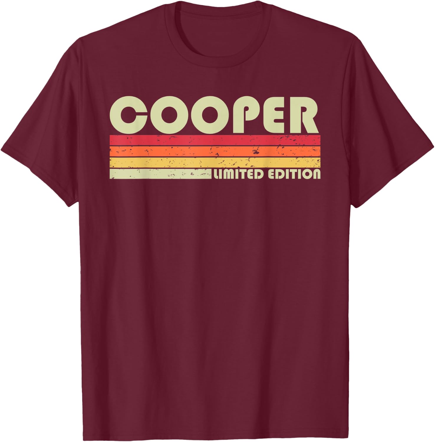 COOPER Gift Name Personalized Funny Retro Vintage Birthday T-Shirt - T-Shirt | Maroon