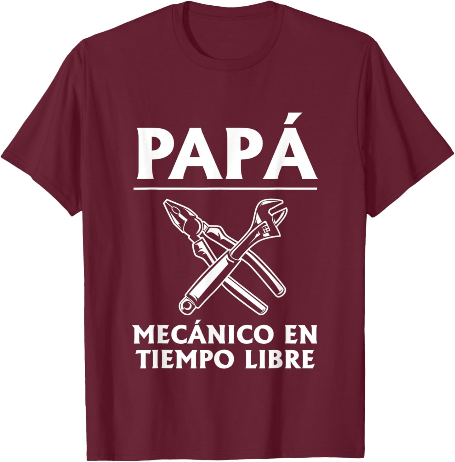 Papà Mecanico En Tiempo Libre Día del Padre T-Shirt - T-Shirt | Maroon