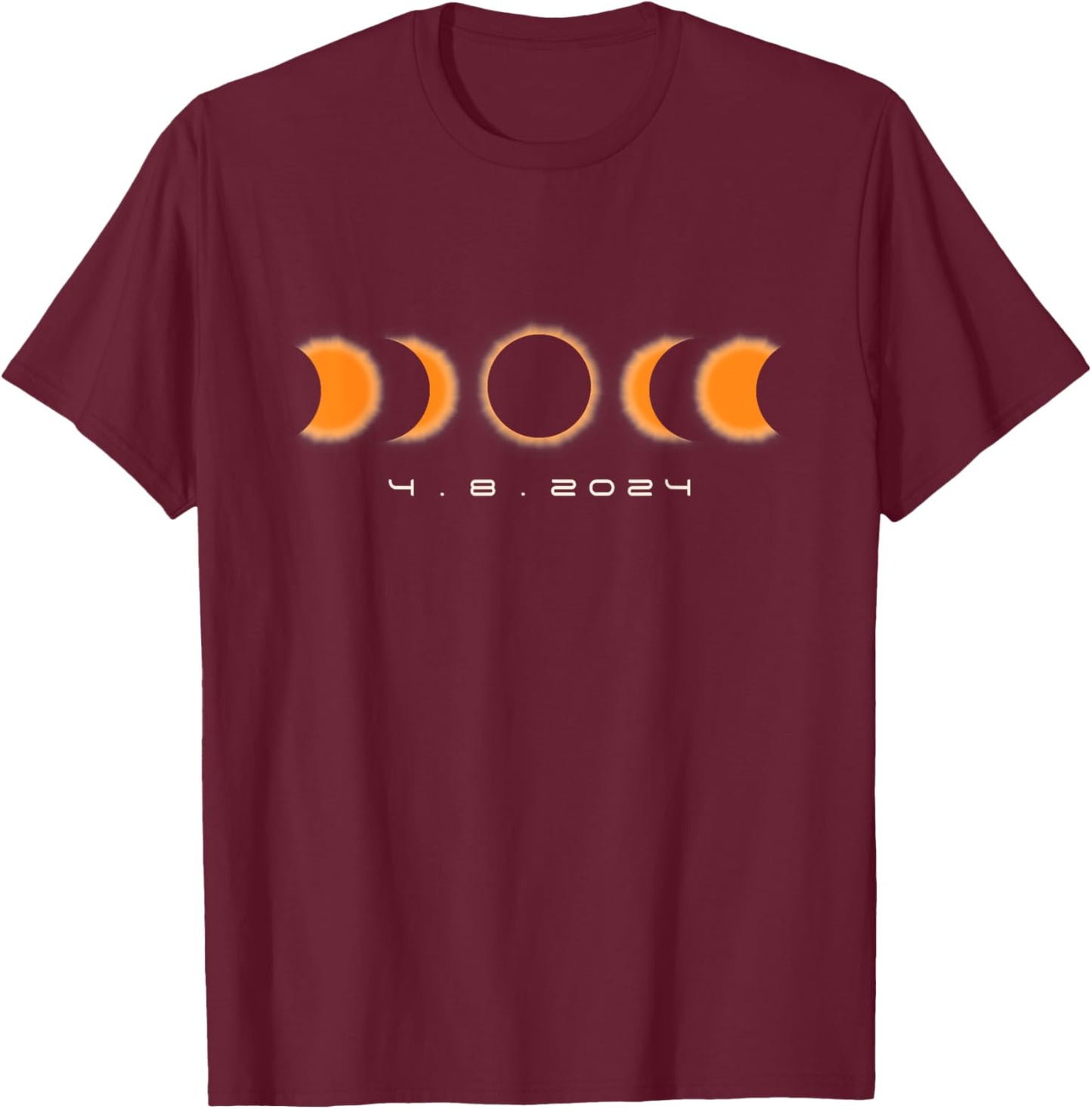 Total Solar Eclipse 2024 T-Shirt - T-Shirt | Maroon