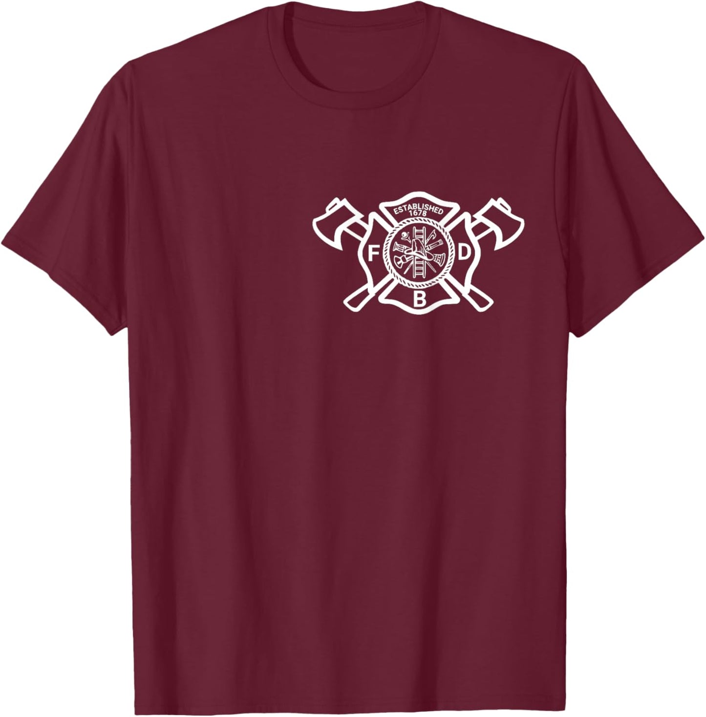 Boston Fire Department, Firefighter T-Shirt - T-Shirt | Maroon