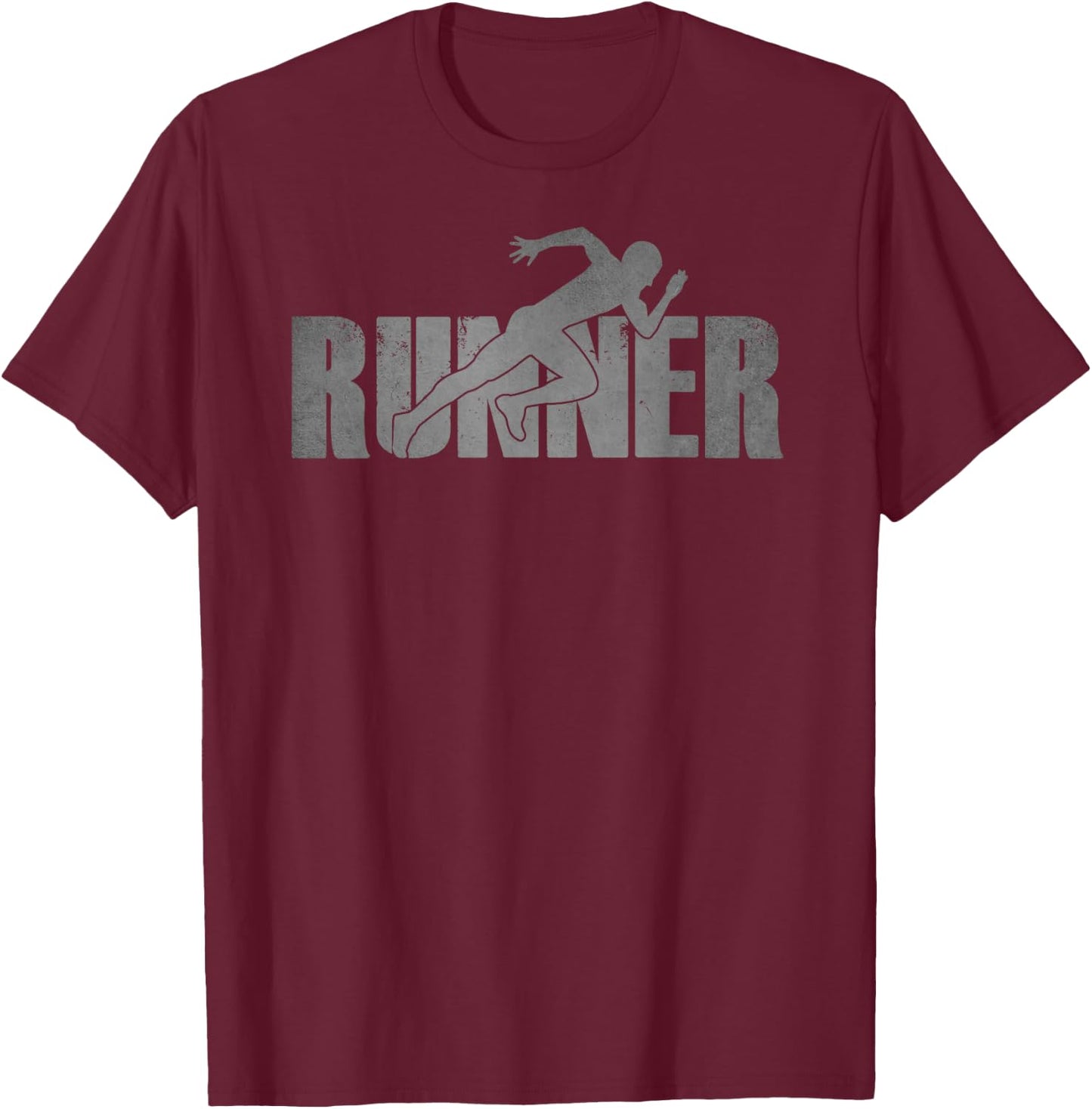 RUNNER Track & Field Cross Country Running Athlete Vintage T-Shirt - T-Shirt | Maroon