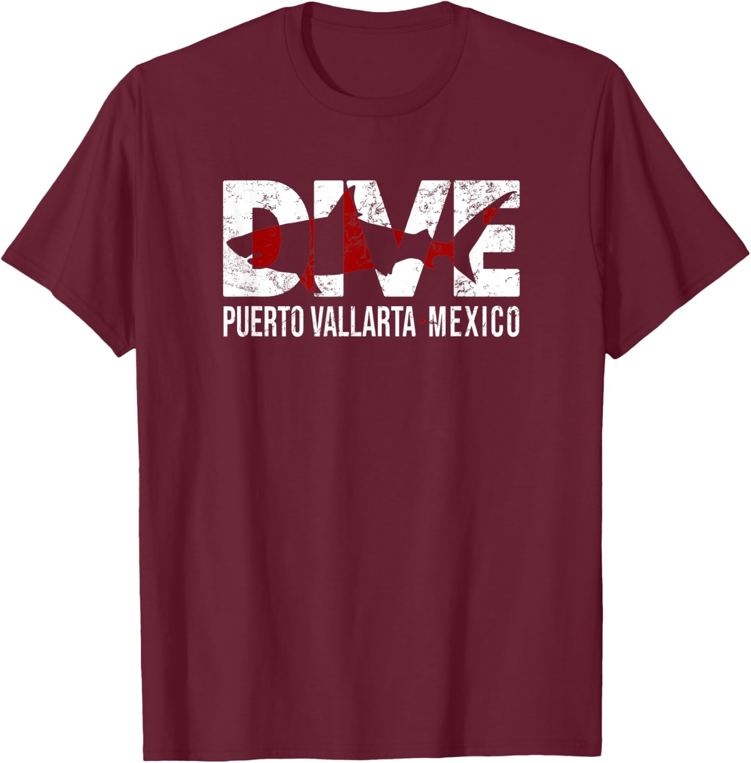 DIVE Puerto Vallarta Mexico SCUBA DIVING Diver T-Shirt - T-Shirt | Maroon