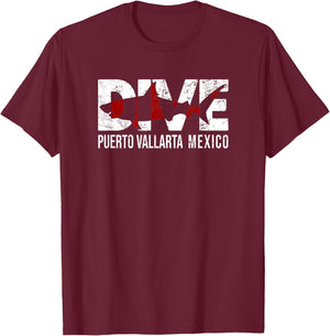 DIVE Puerto Vallarta Mexico SCUBA DIVING Diver T-Shirt - T-Shirt | Maroon