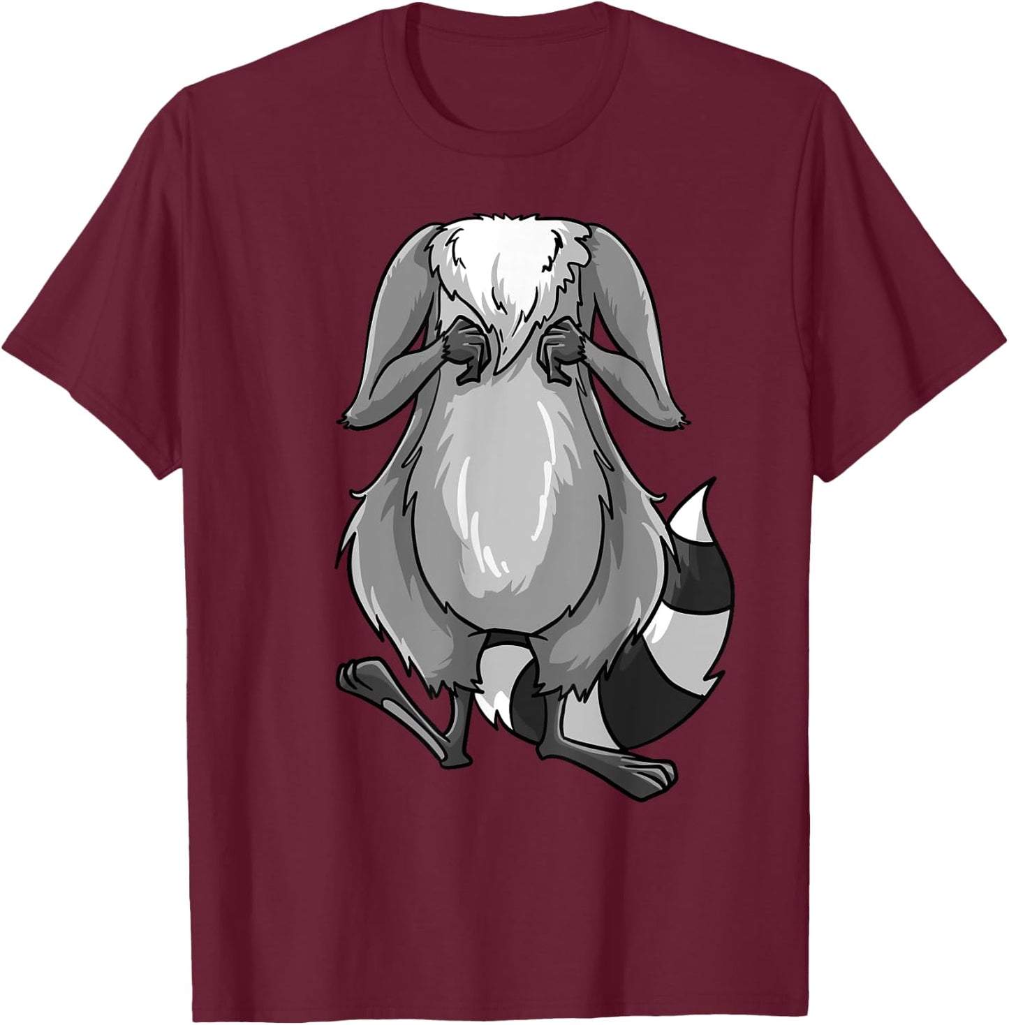 Cool Headless Raccoon Halloween Costume Funny Lazy DIY Gift T-Shirt - T-Shirt | Maroon