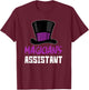 Magician's Assistant Top Hat T-Shirt - T-Shirt | Maroon