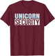 Funny Parents Halloween Store Halloween Adult Unicorn Security Black Small Classic Fit Short Sleeve Cotton 60% Polyester 40% Family (Dad, Mom, Daughter) T-Shirt - T-Shirt | Maroon