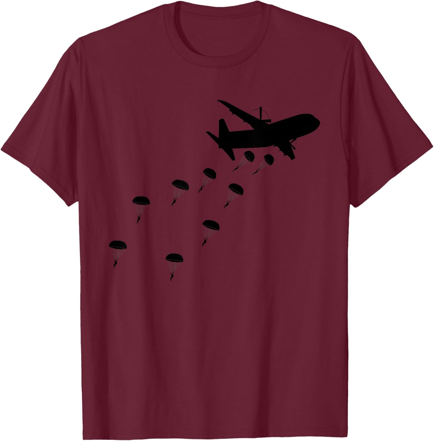 Paratrooper Army Airborne Parachute Jump Paratroops Small T-Shirt - T-Shirt | Maroon