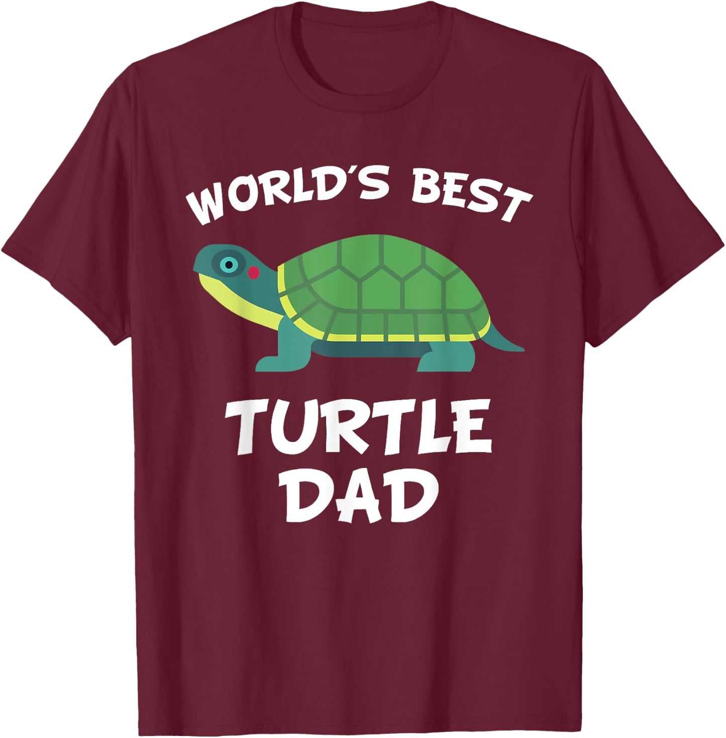 World's Best Turtle Dad Turtle Owner T-Shirt - T-Shirt | Maroon