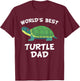 World's Best Turtle Dad Turtle Owner T-Shirt - T-Shirt | Maroon