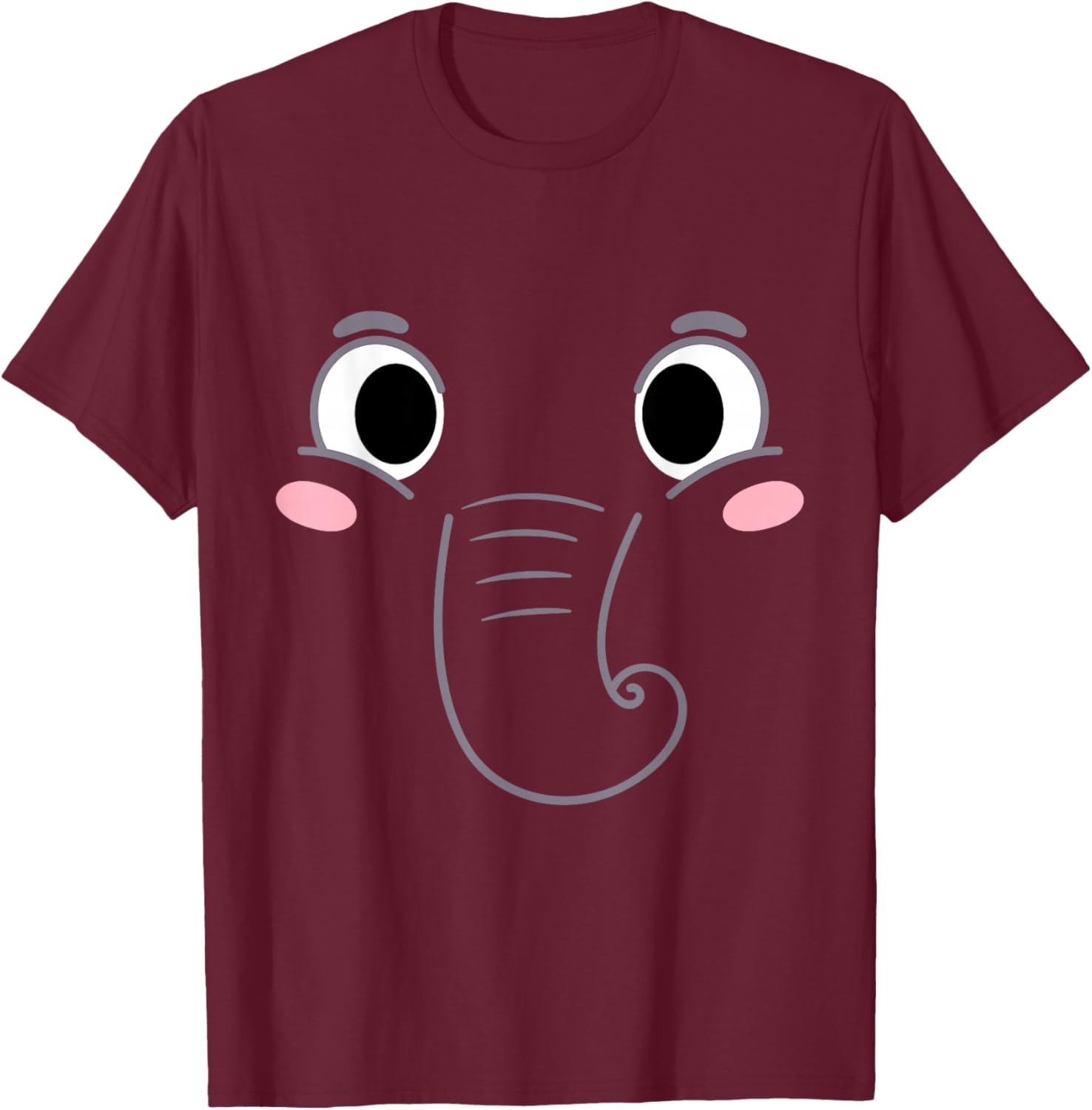 Elephant Costume Birthday Funny Kids Easy DIY Halloween T-Shirt - T-Shirt | Maroon