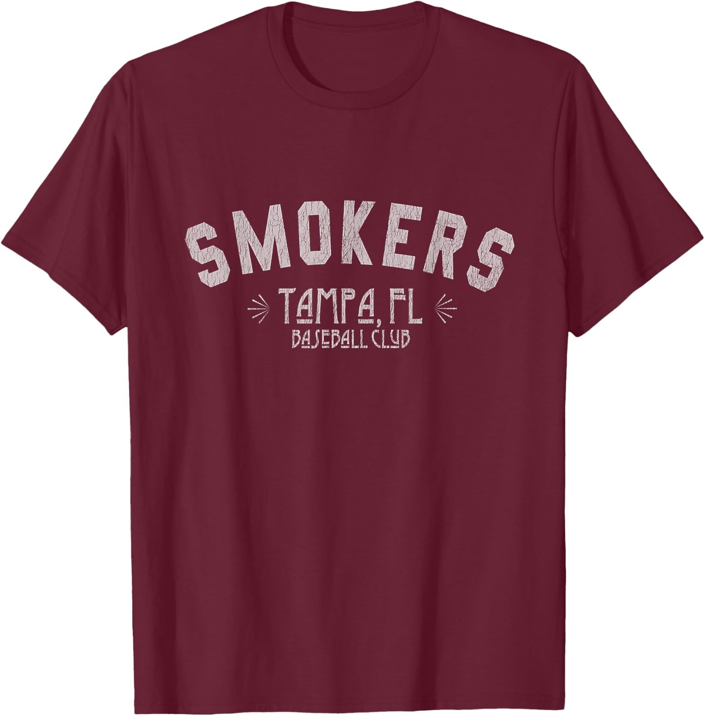 Tampa Smokers Old School Baseball T-Shirt - T-Shirt | Maroon