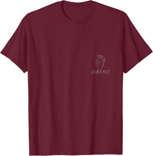 Aurora Official Heart T-Shirt - T-Shirt | Maroon
