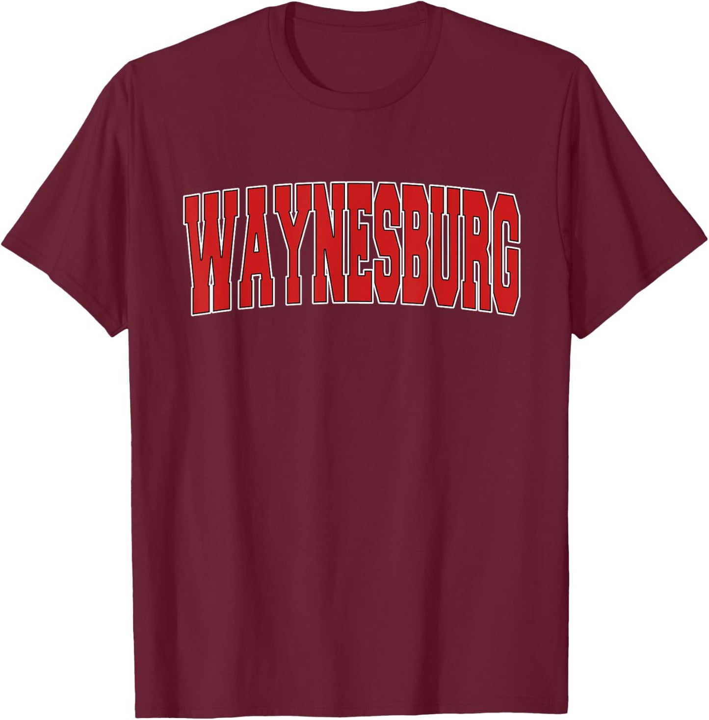WAYNESBURG PA PENNSYLVANIA Varsity Style USA Vintage Sports T-Shirt - T-Shirt | Maroon