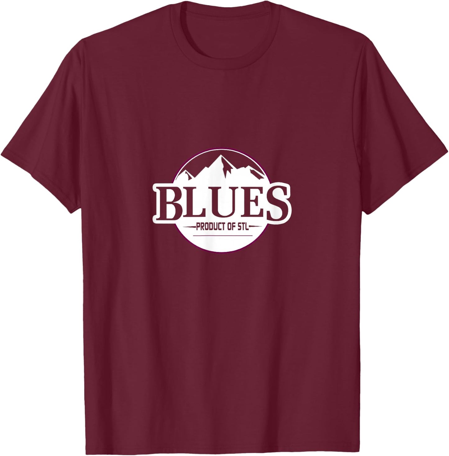 Mountain Blues Homegrown St Louis T-Shirt - T-Shirt | Maroon