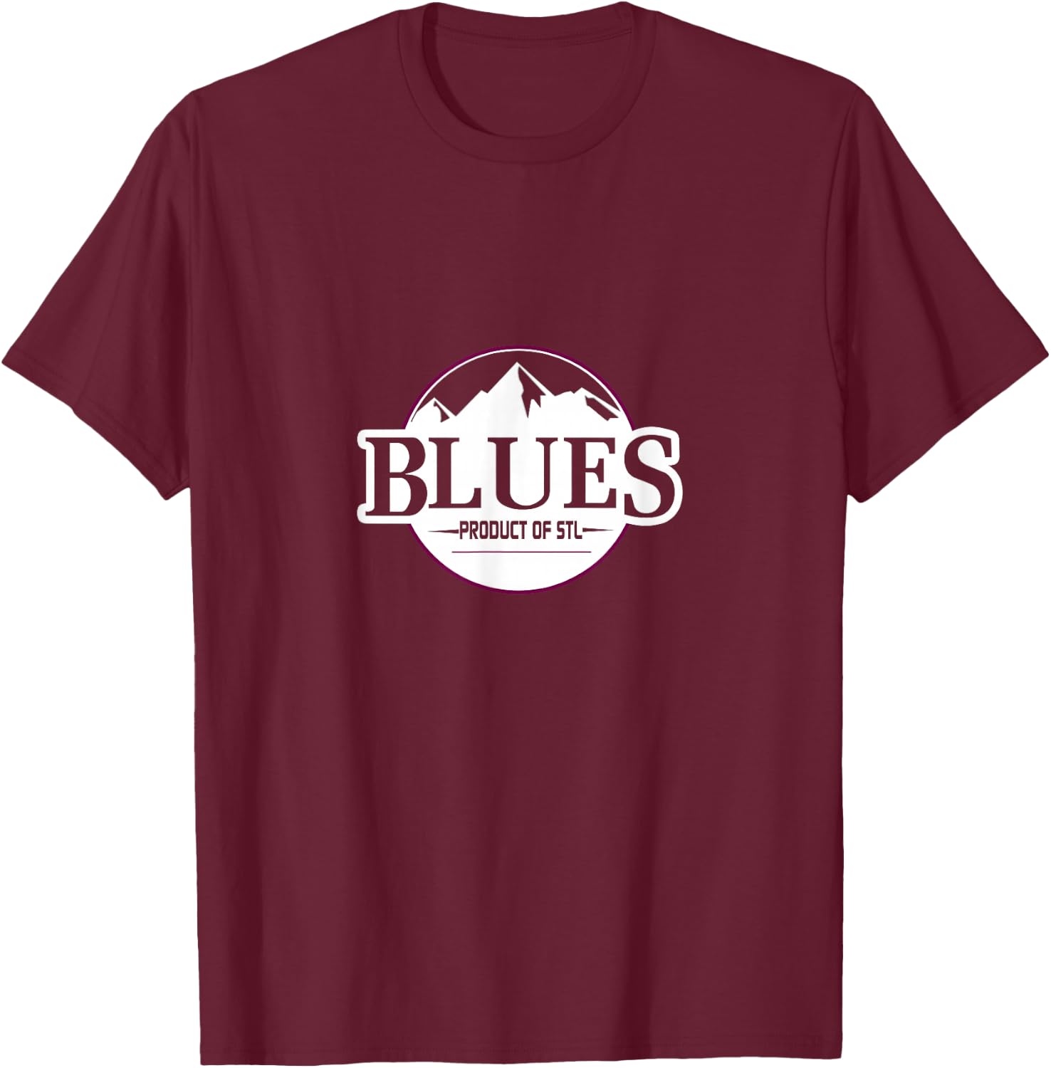 Mountain Blues Homegrown St Louis T-Shirt - T-Shirt | Maroon