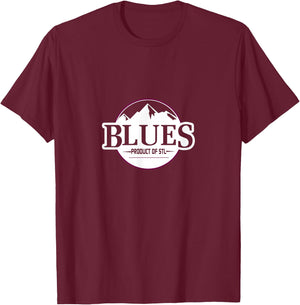 Mountain Blues Homegrown St Louis T-Shirt - T-Shirt | Maroon