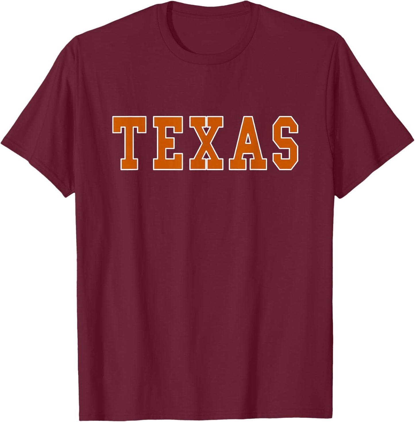Graphic Crew Inc. TEXAS - Throwback Design - Classic T-Shirt - T-Shirt | Maroon