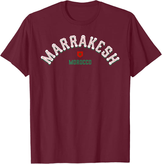 Marrakesh Morocco Travel North Africa Vintage T-Shirt - T-Shirt | Maroon