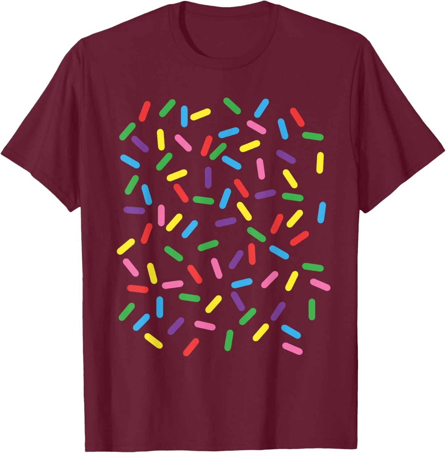 Ice Cream Halloween DIY Costume Rainbow Sprinkles Doughnut Women T-Shirt - T-Shirt | Maroon