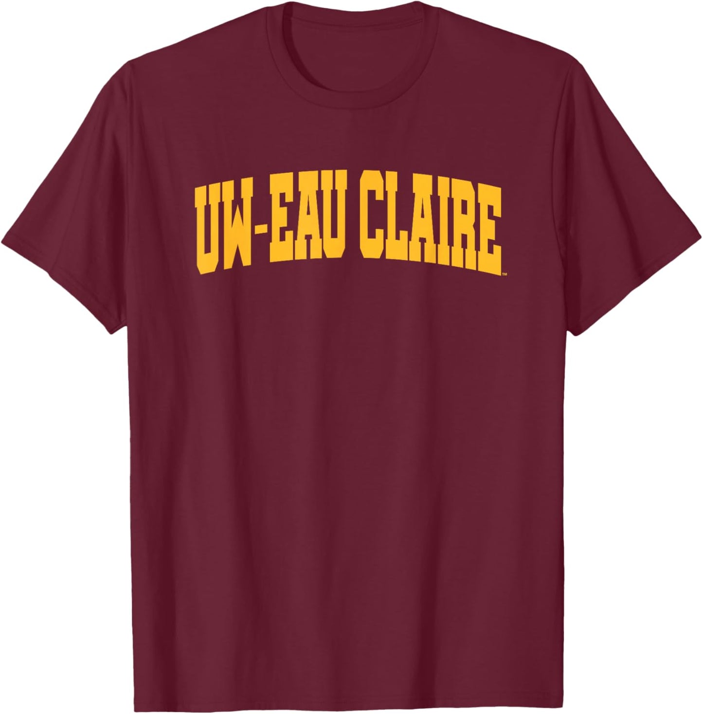 University of Wisconsin-Eau Claire Blugolds School Name Arch T-Shirt - T-Shirt | Maroon