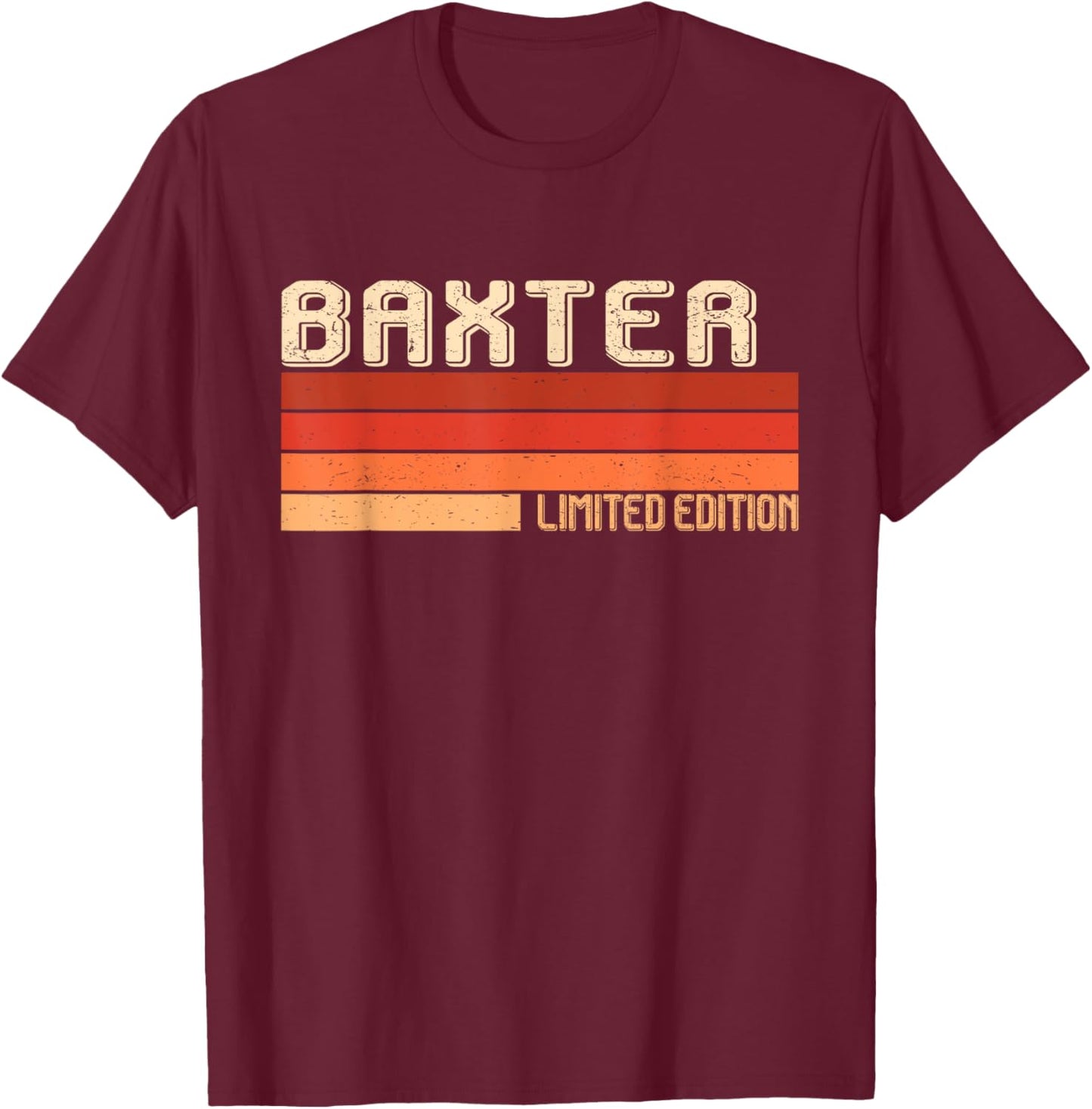 BAXTER Name Personalized Idea Men Retro Vintage BAXTER T-Shirt - T-Shirt | Maroon